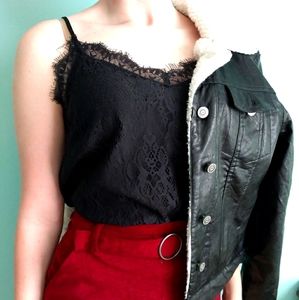 Lace spaghetti strap